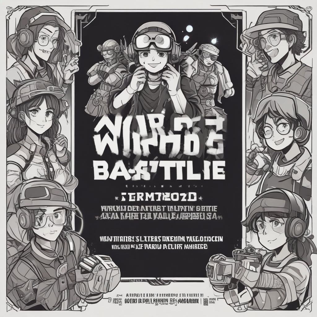 VR&Battle vol.5 event poster with illustrations of participating Vtubers